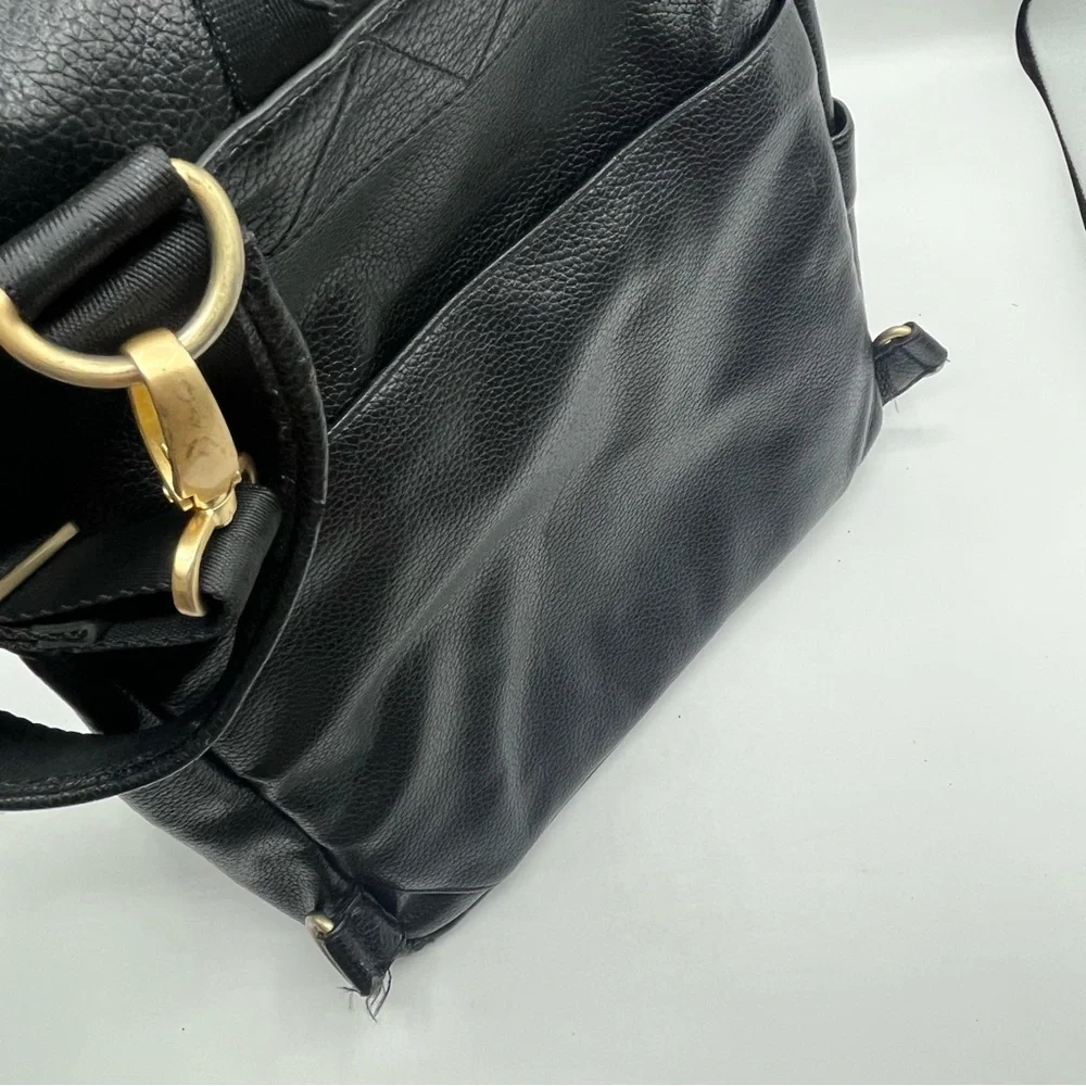 Freshly Picked Convertible Diaper Bag Tote Backpack Black